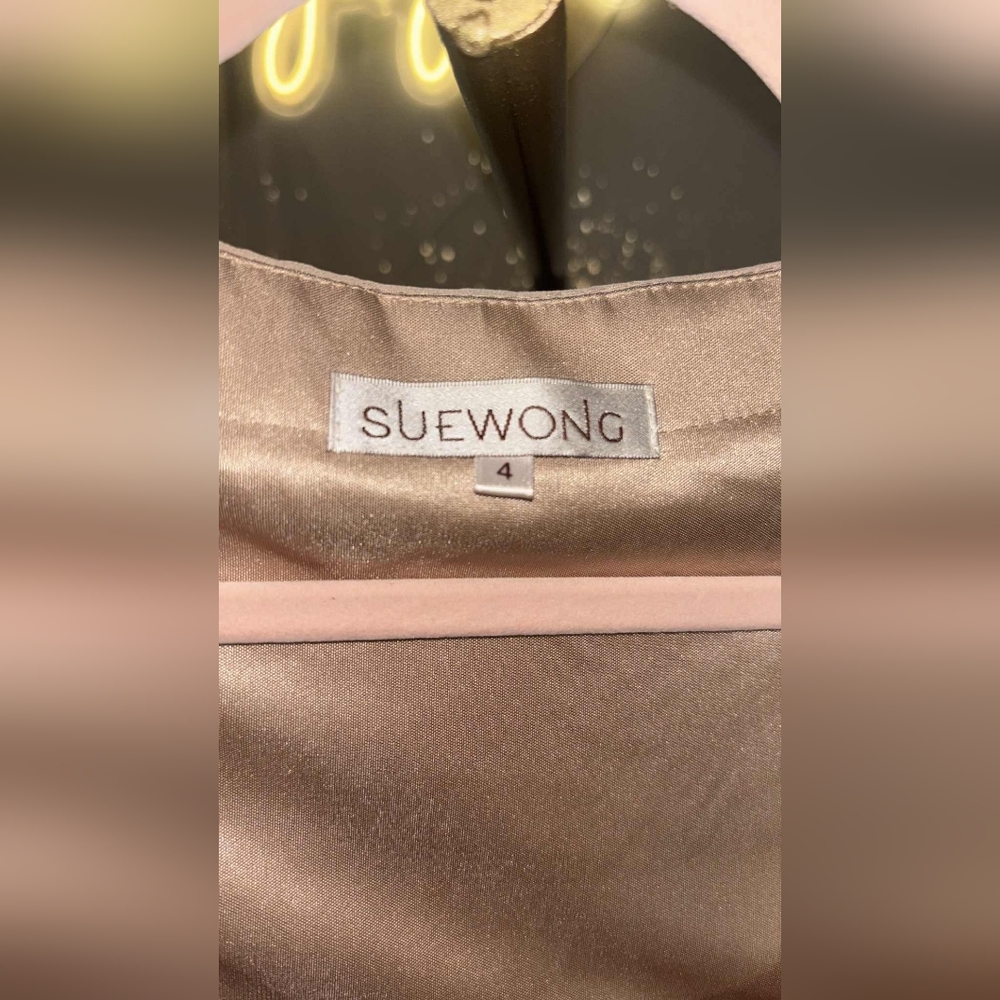 Vintage Sue Wong Size 4 Champagne Soutache Embroidered Cocktail Dress - Picture 4 of 4